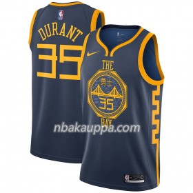 Golden State Warriors Kevin Durant 35 2018-19 Nike City Edition Navy Pelipaidat Swingman - Miesten